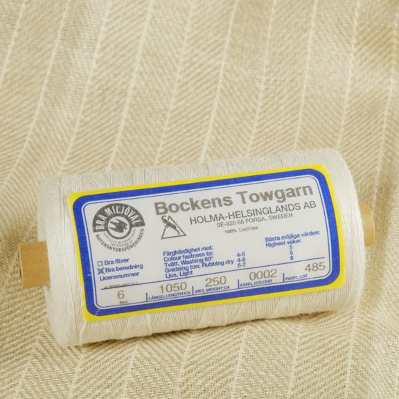 Vävstuga 6/1 Tow linen HALF BLEACHED